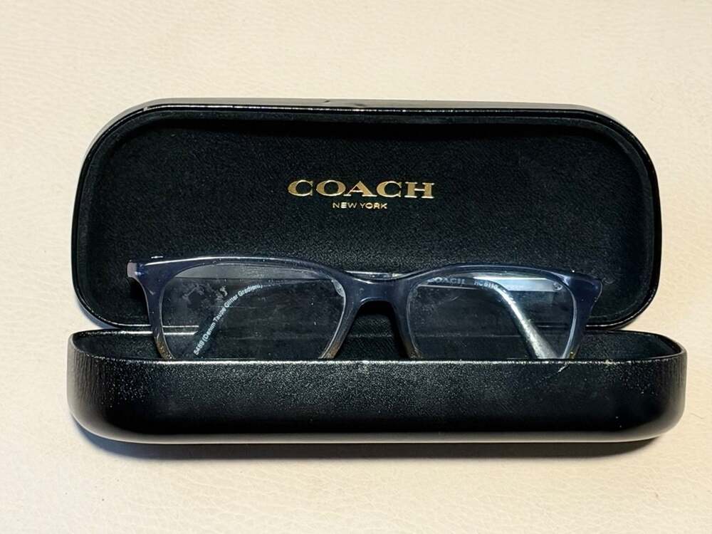 Coach HC6110 5489 Denim Taupe Glitter Gradient Eyeglass Frames w/ Case